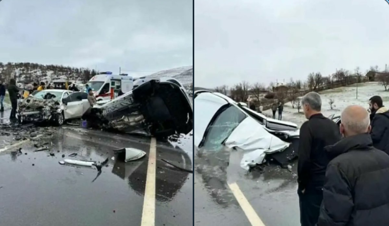 Bingöl’de trafik kazası: 1 ölü 4 yaralı