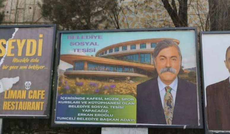 Dersim’de AKP’li adaydan logosuz seçim çalışması