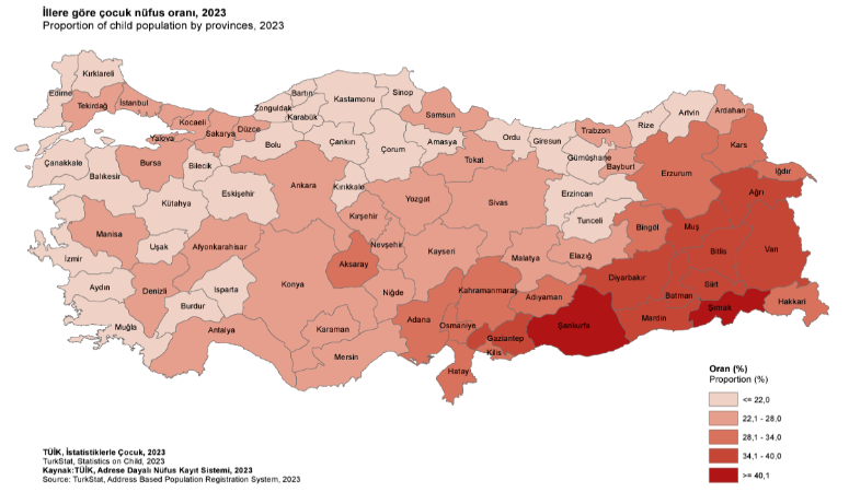 TÜİK Bingöl’deki çocuk sayısını açıkladı