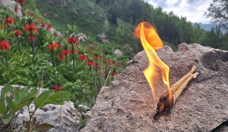 Dersim'de baharın gelmesiyle dağlar