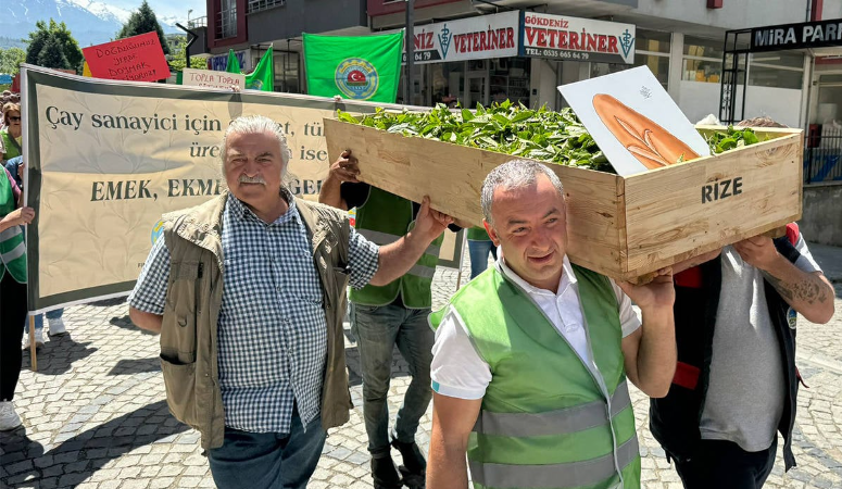 Rize’de çayın cenazesi kalktı