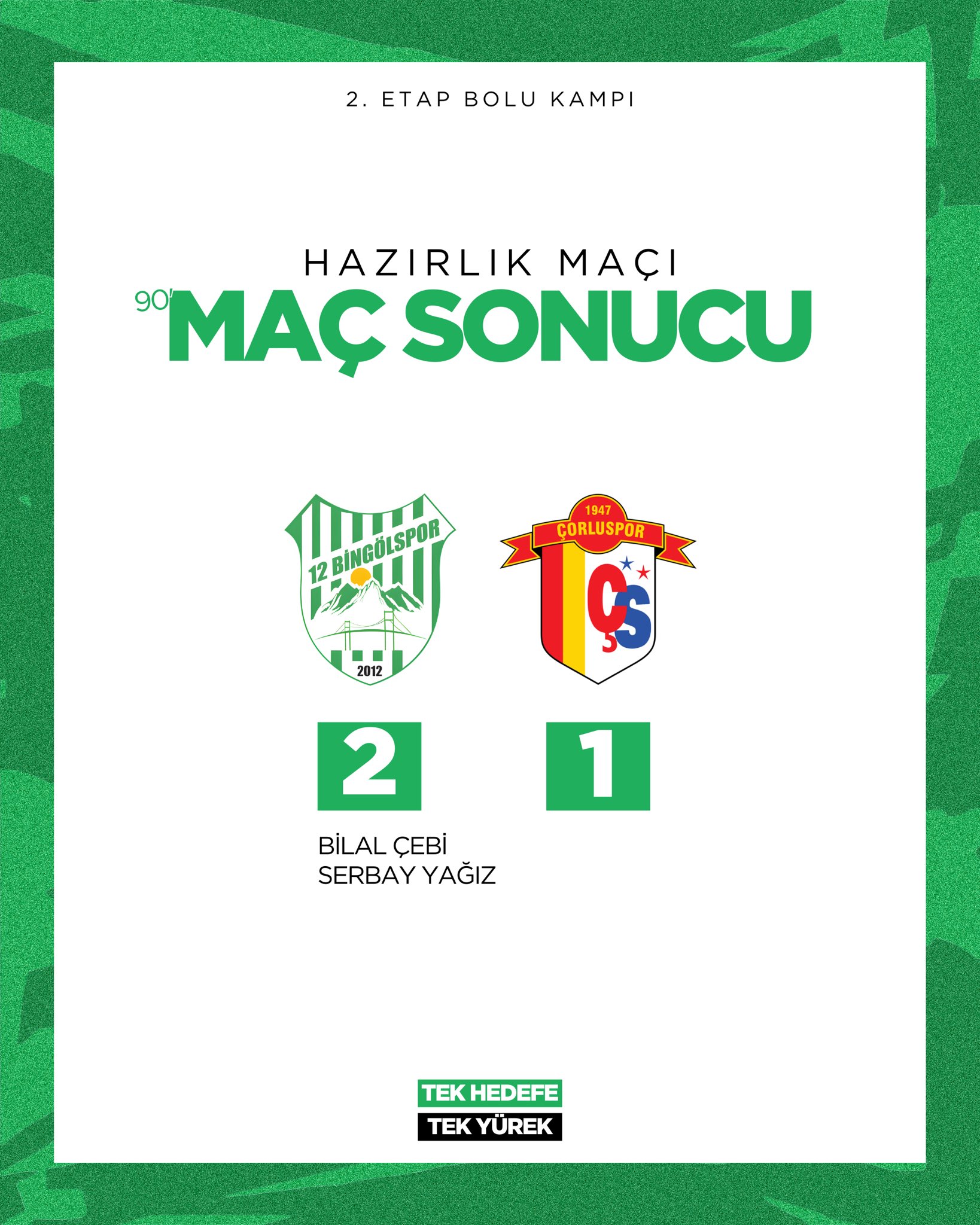 12 Bingölspor ilk hazırlık maçında galip