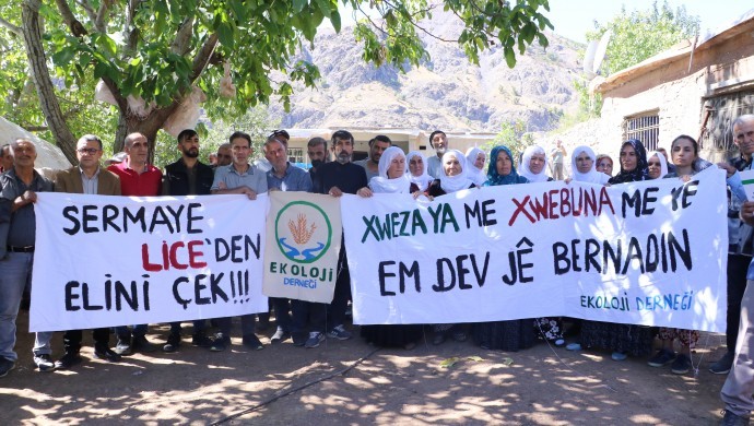 Lice’de maden protestosu: ‘Geçit vermeyeceğiz’