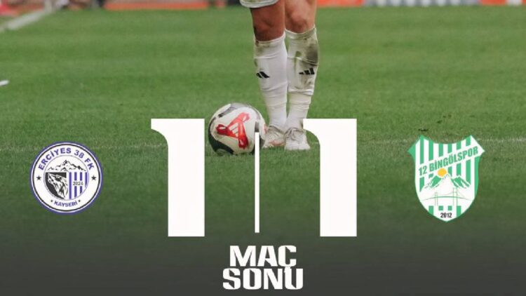 12 Bingölspor, Son Dakika Golüyle 1 Puanı Kurtardı