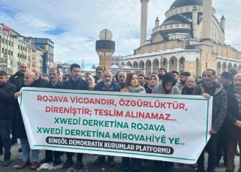 Bingöl'de Halep protestosu: 'Kürt mahallelerine saldırılar insanlık suçudur'