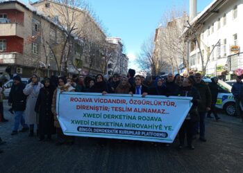 Bingöl’de Rojava için protesto yürüyüşü: 'Kürt halkı yalnız değildir'
