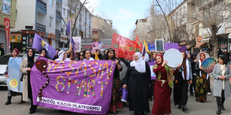 Kadınlar Bingöl'den seslendi: Yaşasın 8 Mart!