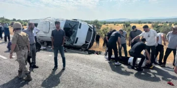 Lice girişinde feci kaza: Bingöl istikametine giden minibüs devrildi, 5 ölü, 11 yaralı